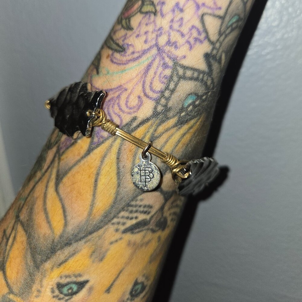 Bourbon and Bowties Gold Arrowhead Bangle Bracelet